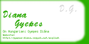 diana gyepes business card